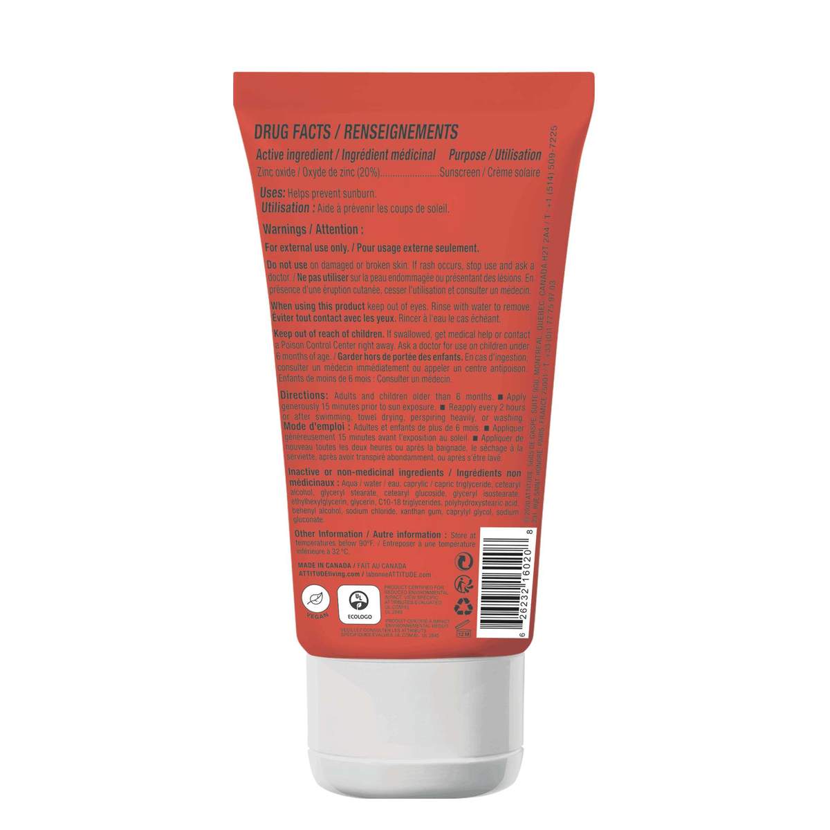 Attitude SPF30 Mineral Sunscreen Unscented